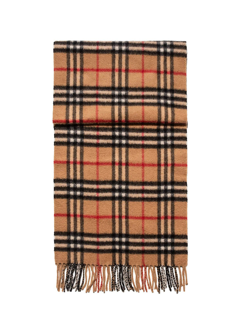 Burberry Cashmere Nova Check Scarf Brown-designer resale