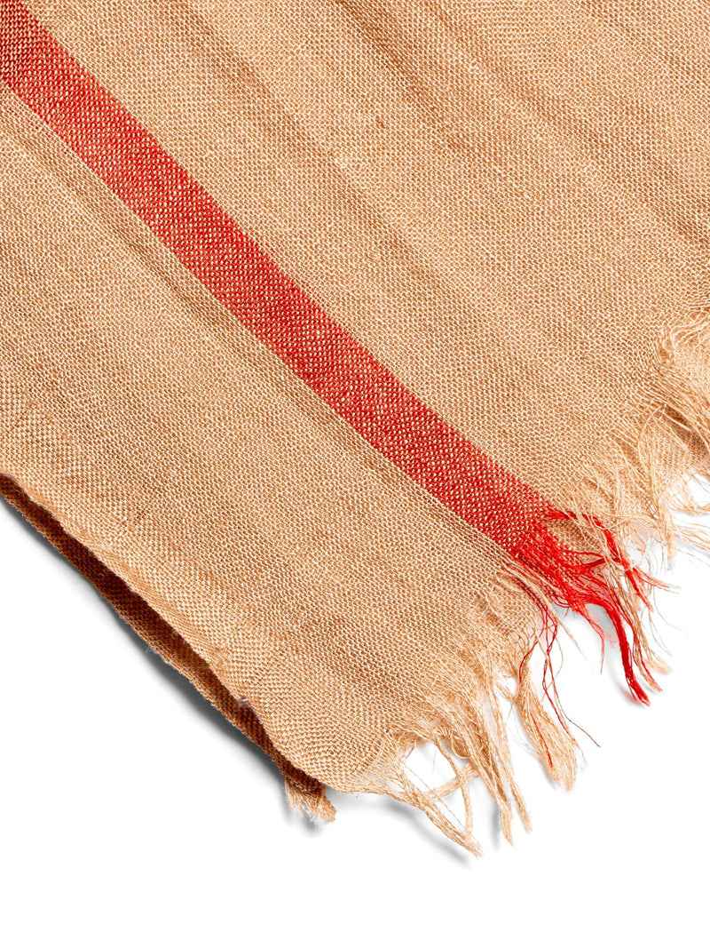 Burberry Cashmere Silk House Check Wide Scarf Brown-designer resale