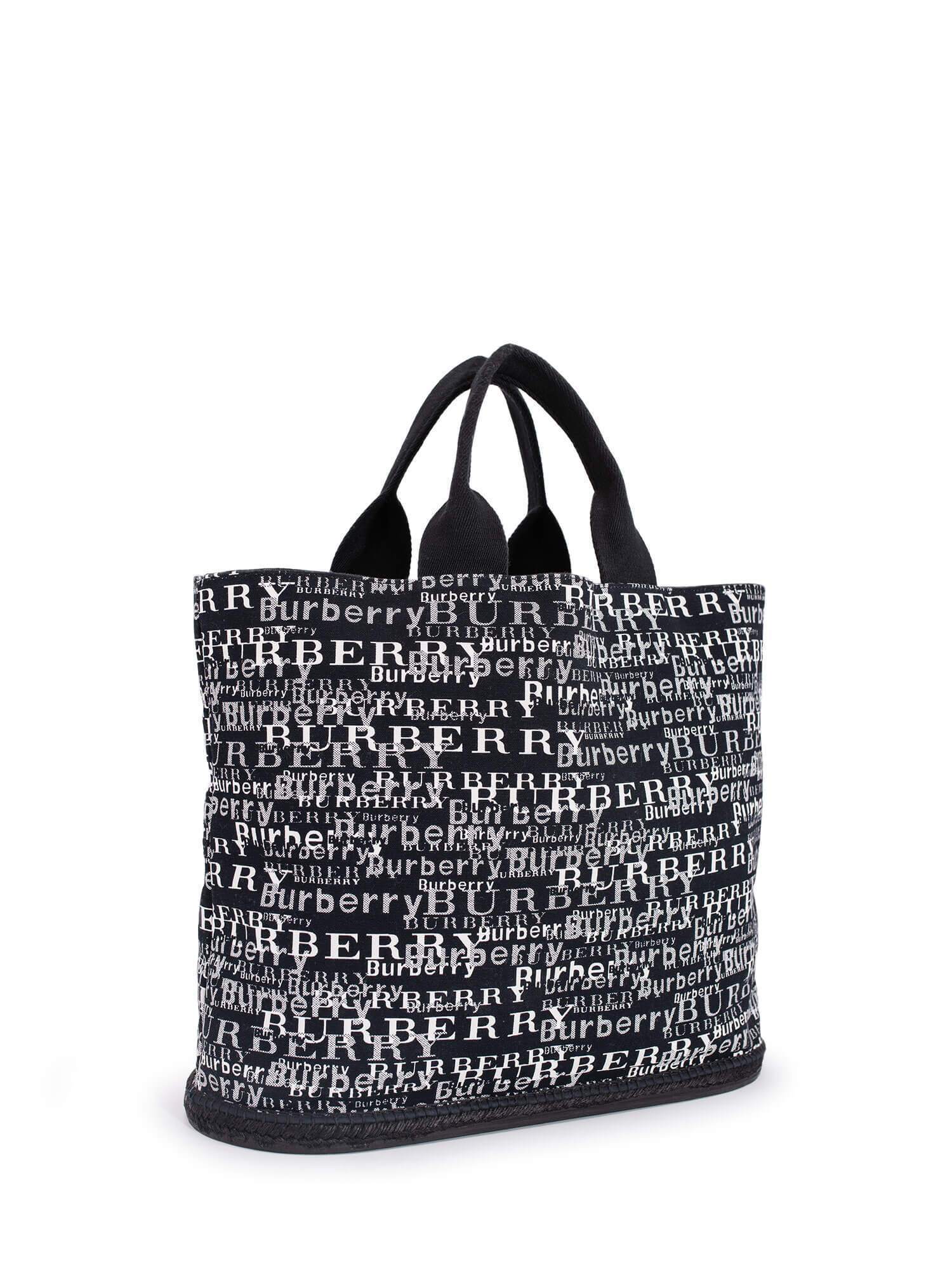 Burberry Logo Large Shopper Bag Black-designer resale