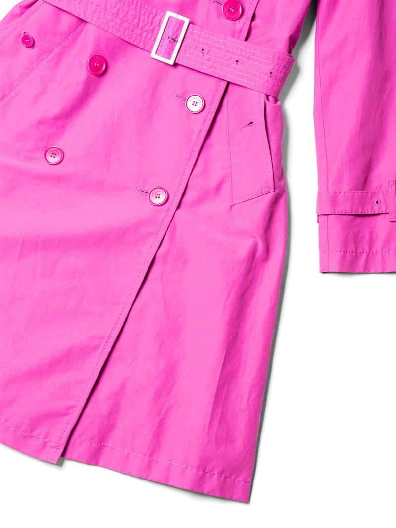 Burberry Nova Check Belted Trench Coat Hot Pink-designer resale