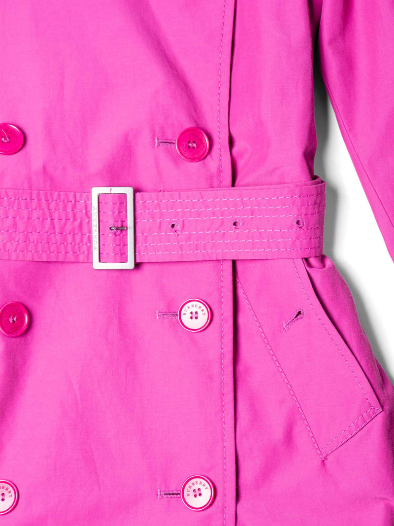 Burberry Nova Check Belted Trench Coat Hot Pink-designer resale