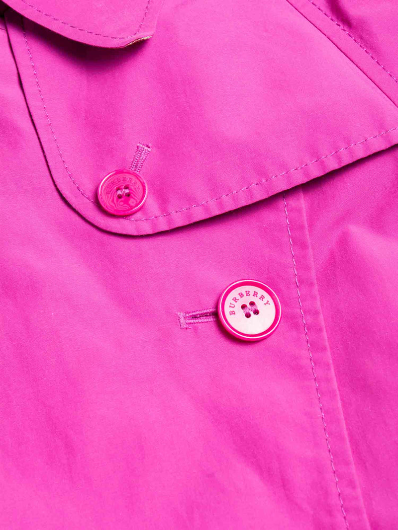 Burberry Nova Check Belted Trench Coat Hot Pink-designer resale