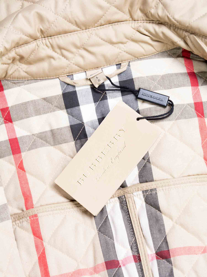 Burberry Nova Check Quilted Jacket Beige-designer resale