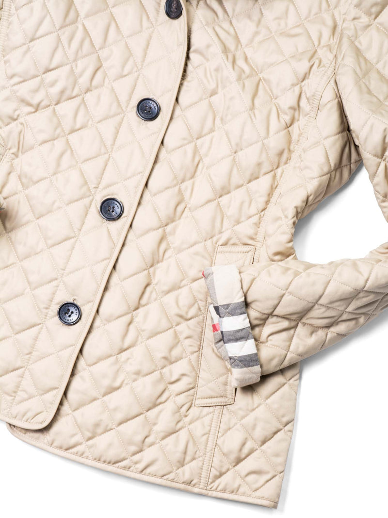 Burberry Nova Check Quilted Jacket Beige-designer resale