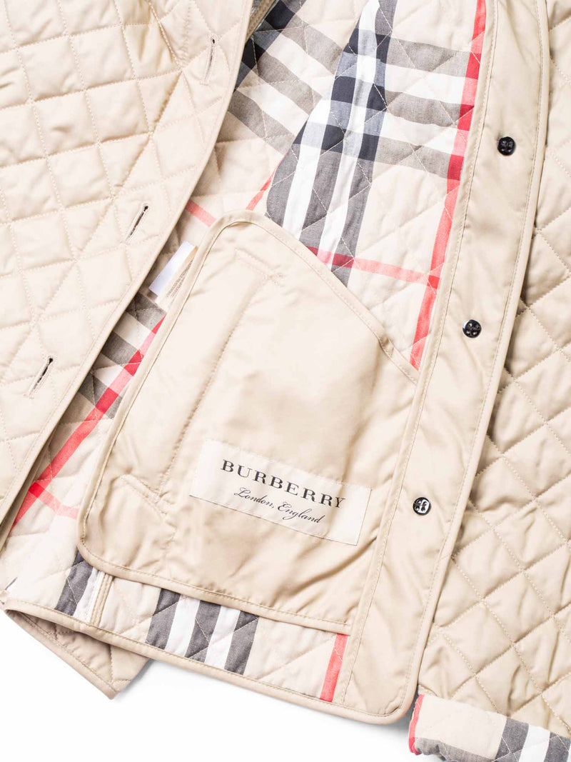 Burberry Nova Check Quilted Jacket Beige-designer resale