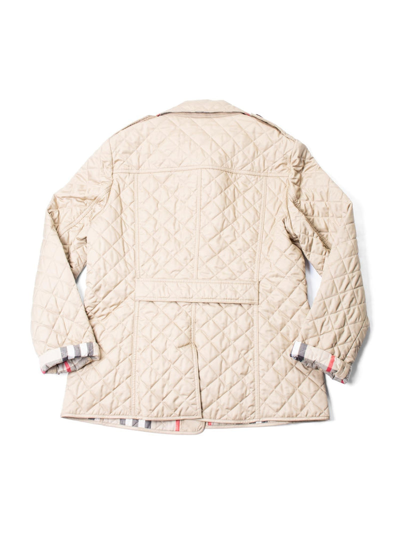 Burberry Nova Check Quilted Jacket Beige-designer resale