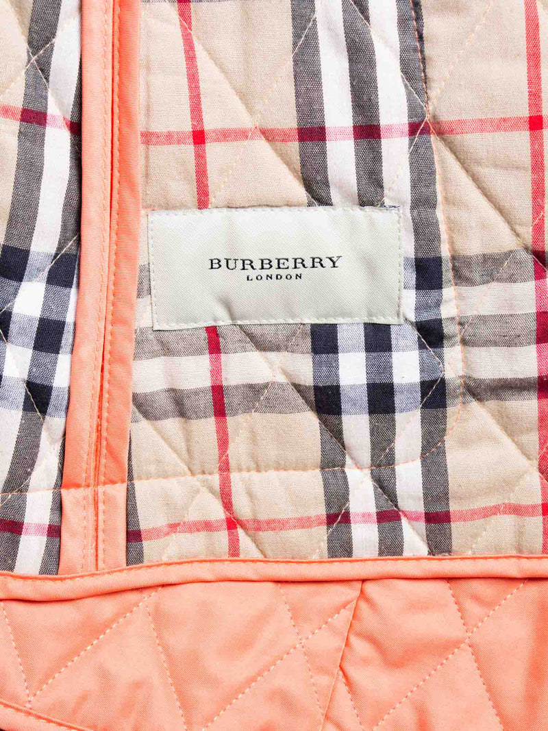 Burberry Nova Check Quilted Jacket Orange-designer resale