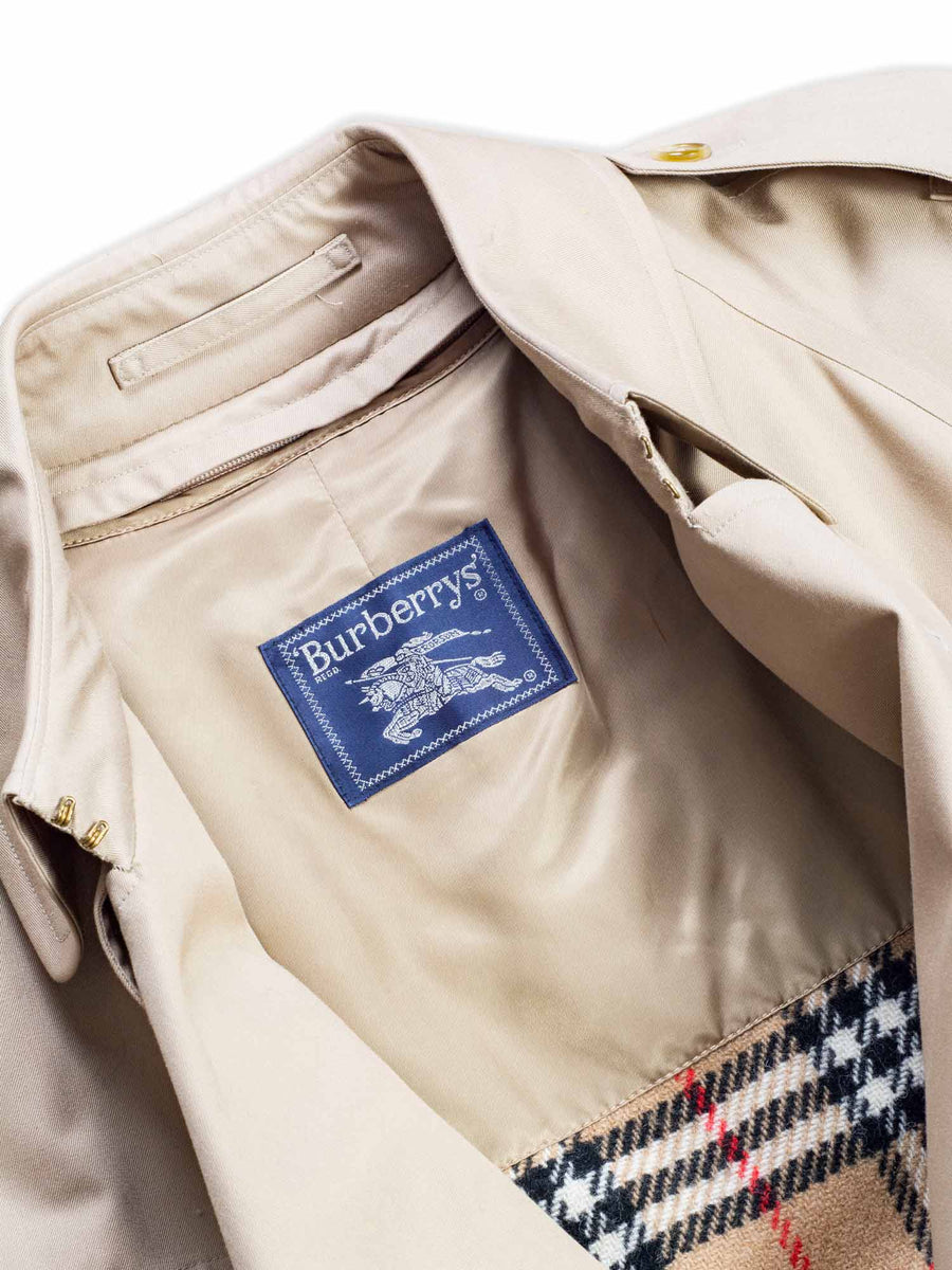 Burberry Nova Check Trench Coat Beige