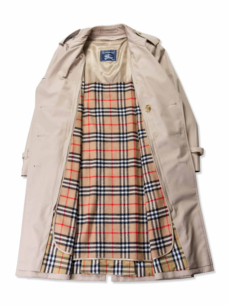 Burberry Nova Check Trench Coat Beige-designer resale