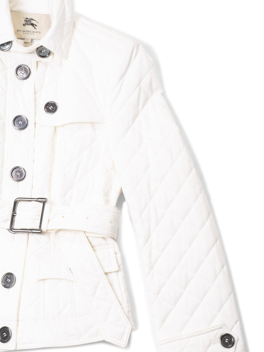 Burberry Belted Jacket in Taupe | FWRD