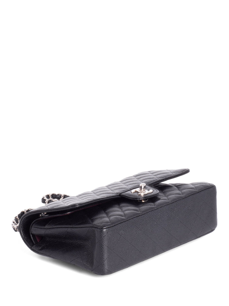 CHANEL 2.55 Caviar Quilted Medium Double Flap Black-designer resale