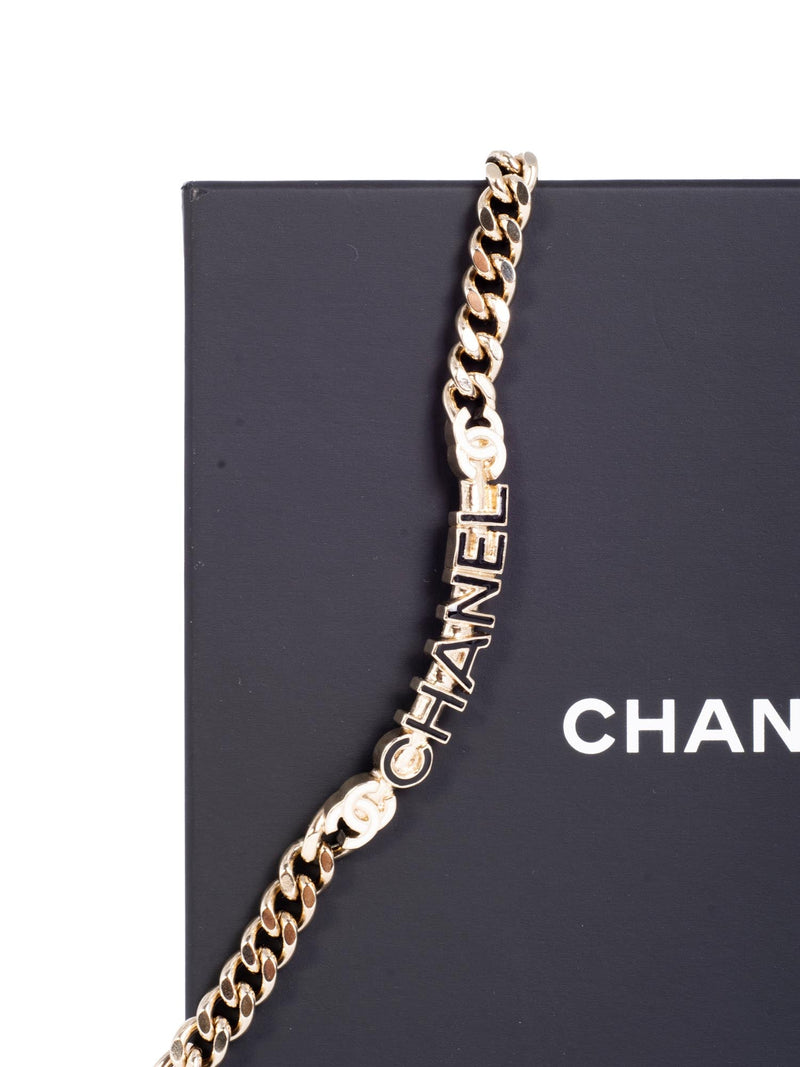 CHANEL CC Logo Chocker Necklace Gold-designer resale