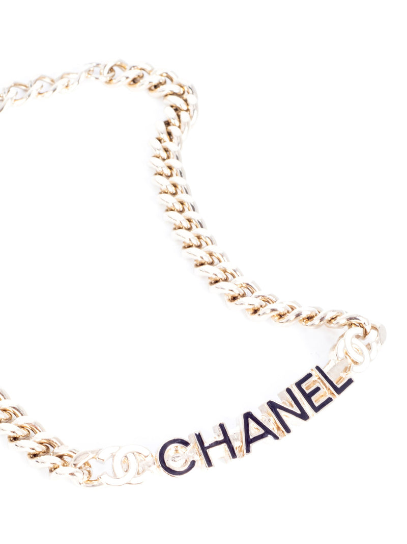CHANEL CC Logo Chocker Necklace Gold-designer resale