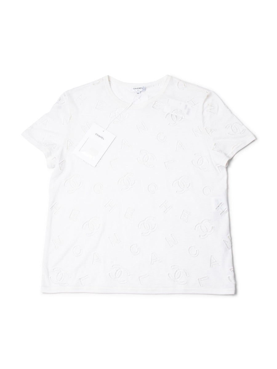 シャネル CHANEL ヴィンテージロゴテーププリントTシャツ