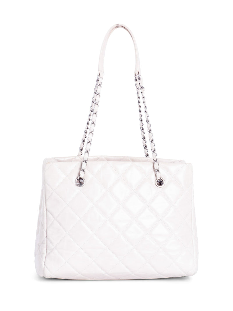 CHANEL CC Logo Quilted Leather Grand Shopper Bag Light Taupe-designer resale