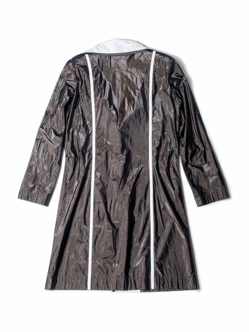 CHANEL CC Logo Rain Coat Brown White-designer resale