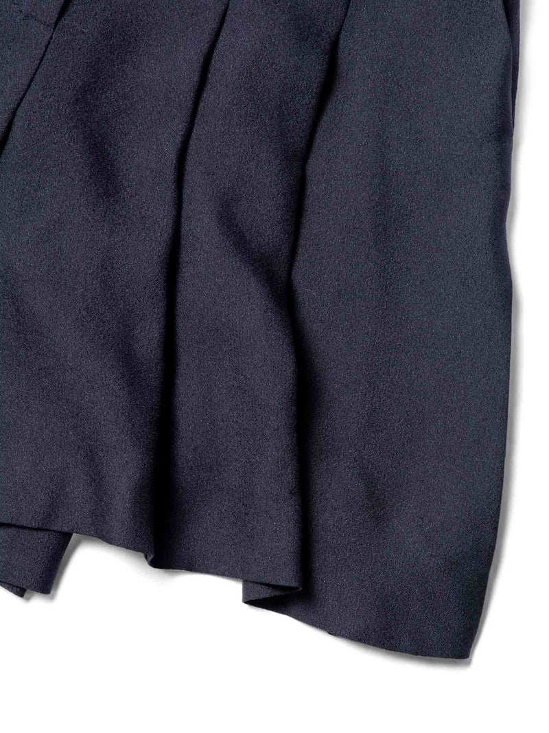 CHANEL CC Logo Silk Pleated Shorts Black-designer resale