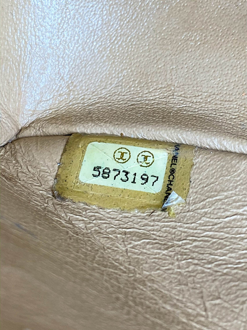 CHANEL Caviar Quilted Medium Double Flap Bag Beige-designer resale