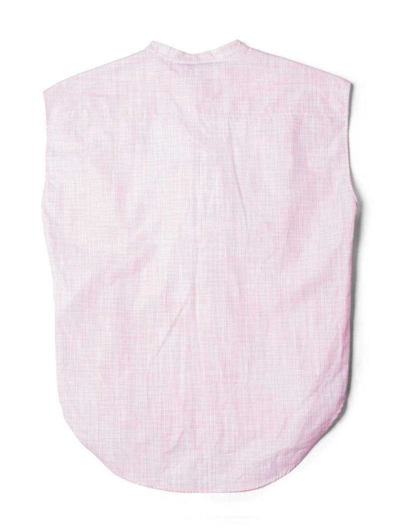 CHANEL Cotton CC Logo Swarovski Buttons Sleeveless Top Red White-designer resale