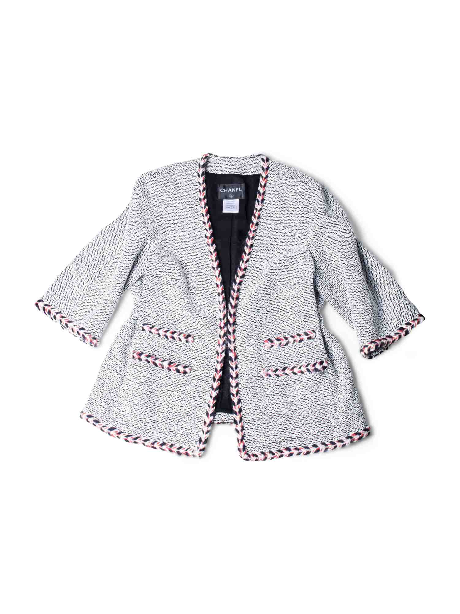 CHANEL Lesage Tweed Fringe Jacket Multicolor-designer resale