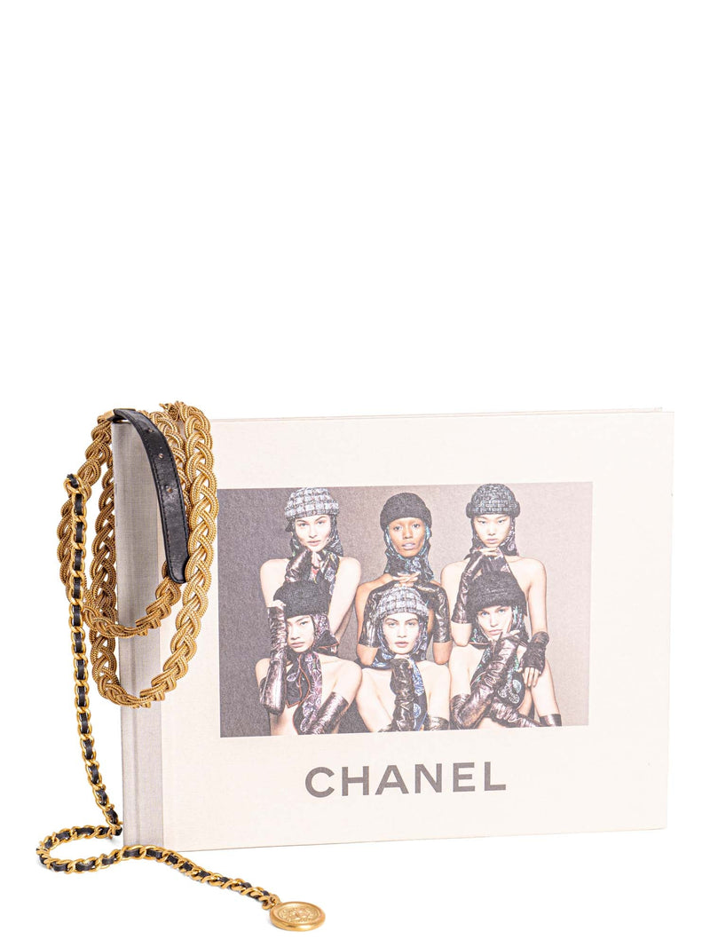 CHANEL Medallion 24K Gold Multi-Chain Leather Belt Black-designer resale