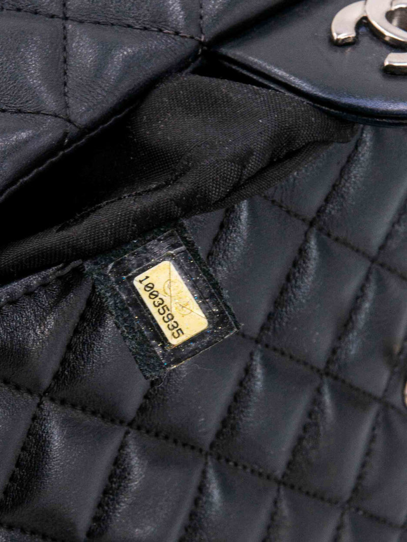 CHANEL Quilted Leather CC Flap Maxi Bag Black-designer resale