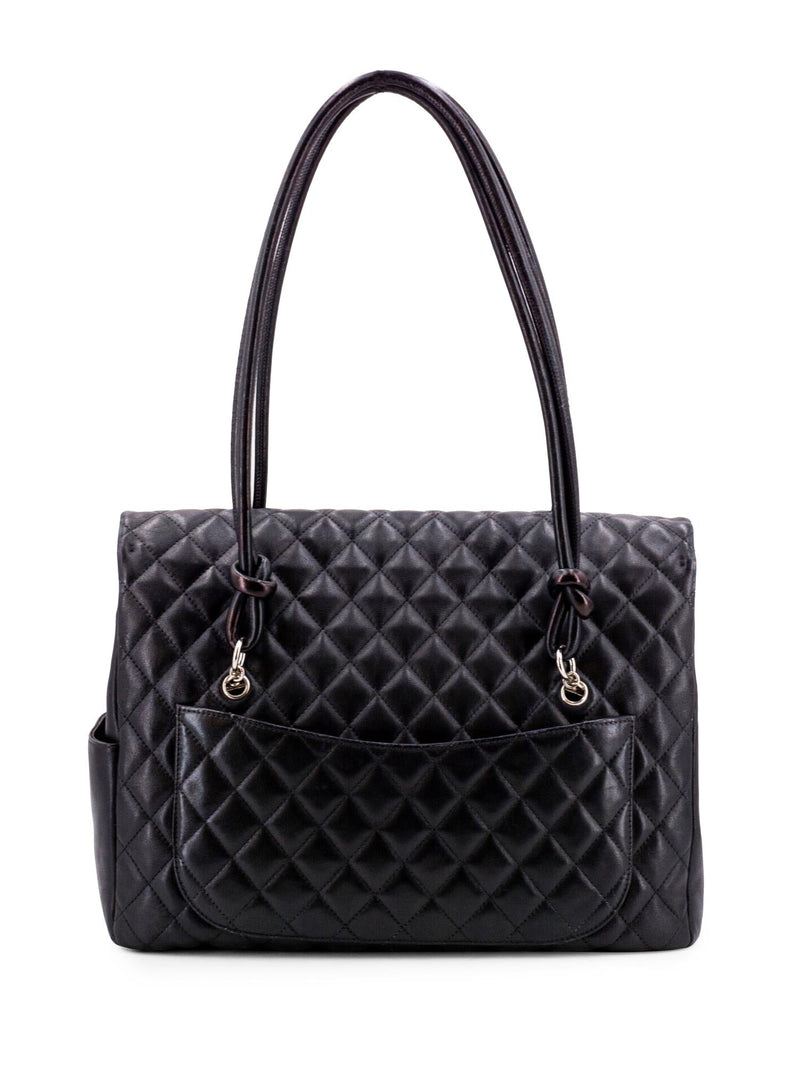 CHANEL Quilted Leather CC Flap Maxi Bag Black-designer resale
