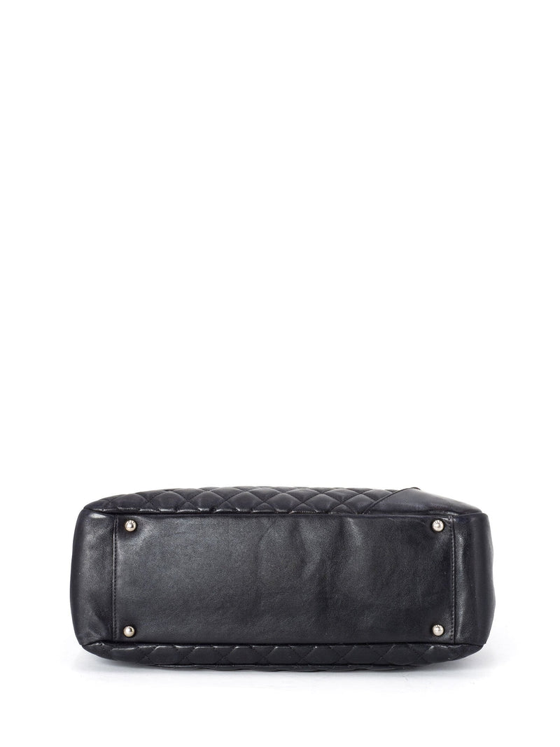 CHANEL Quilted Leather CC Flap Maxi Bag Black-designer resale