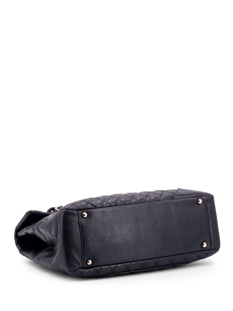 CHANEL Quilted Leather CC Flap Maxi Bag Black-designer resale