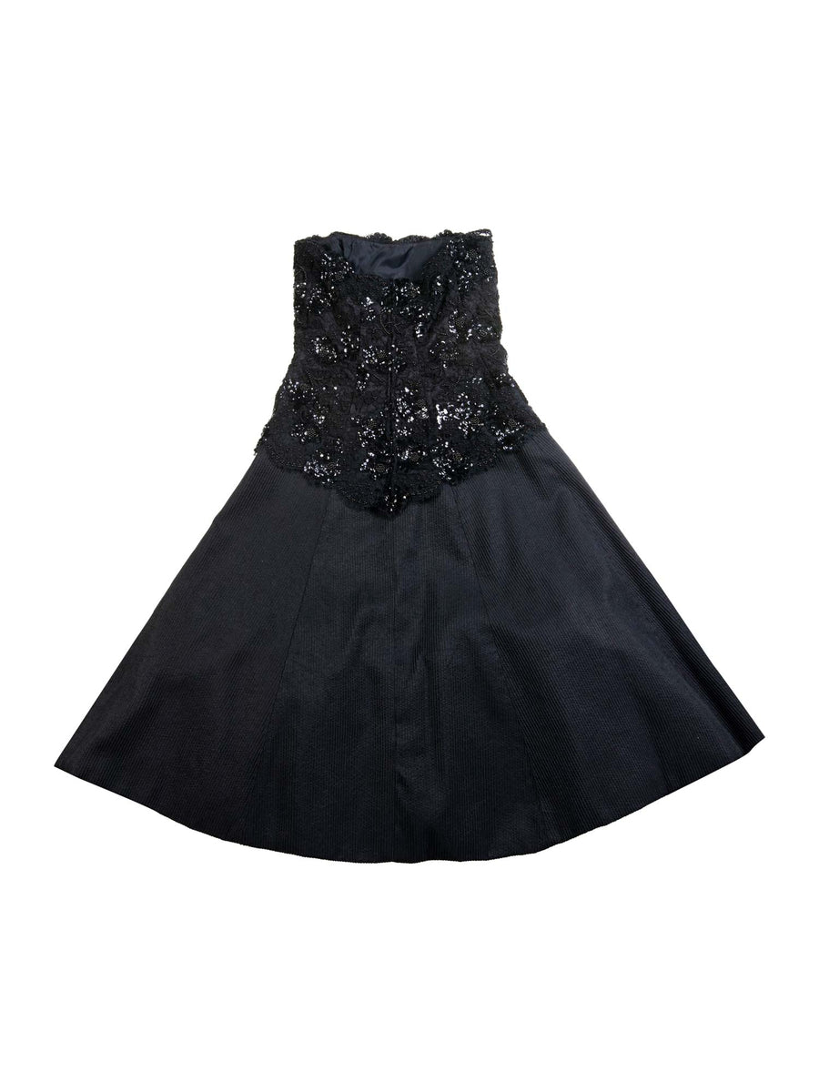 CODO Cotton Lace Embroidered A-line Dress Black CODO Cotton Lace Embroidered A-line Dress Black