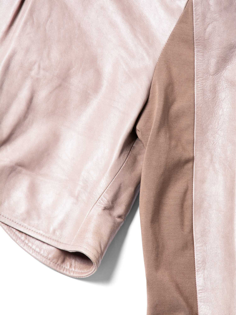 CODO Leather Cropped Bolero Jacket Taupe-designer resale