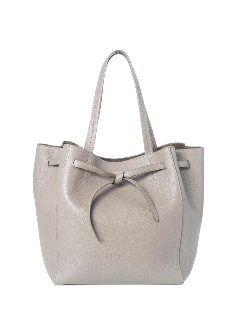 Celine Calfskin Small Cabas Phantom Bag Taupe-designer resale