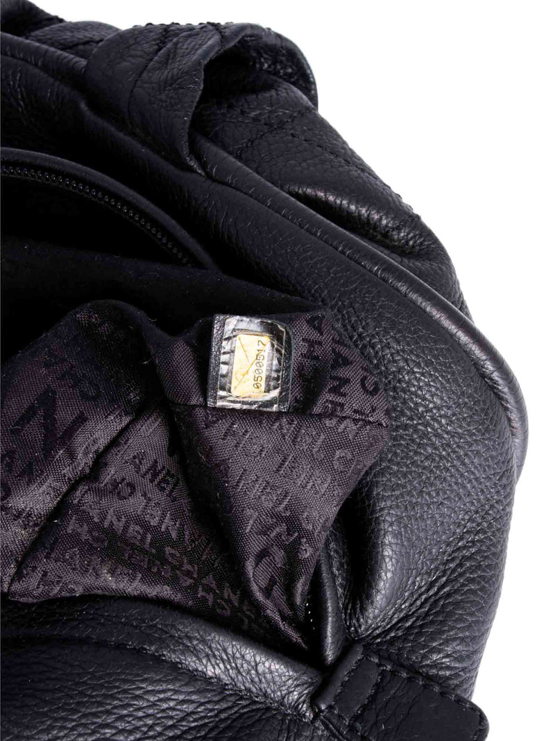 Chanel CC Logo Quilted Caviar Leather Bag Black-designer resale