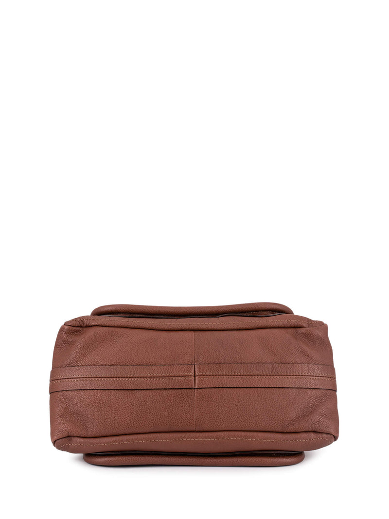 Chloe Calfskin Medium Paraty Bag Brown-designer resale