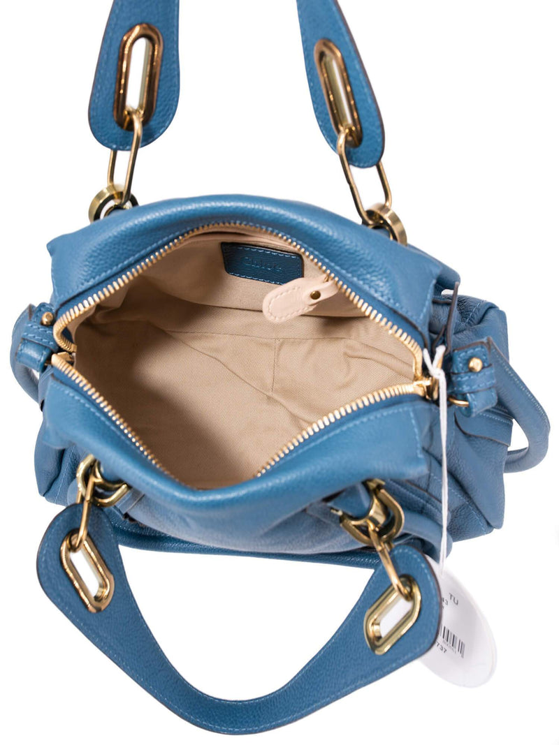 Chloe Calfskin Small Paraty Bag Blue-designer resale