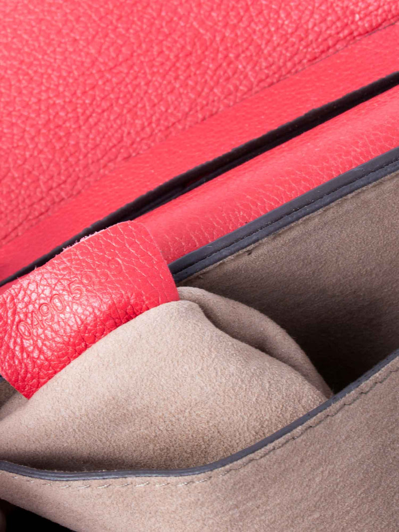 Chloe Leather Drew Messenger Bag Red-designer resale