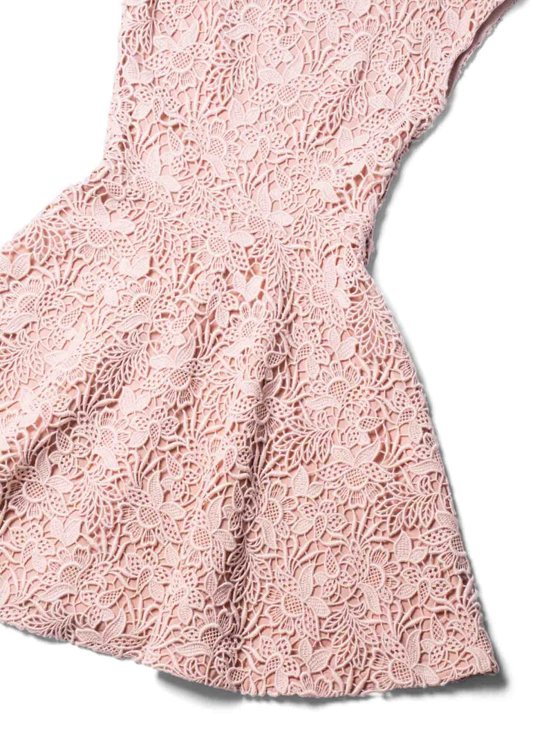Christian Dior Lace A Line Midi Dress Blush Pink-designer resale