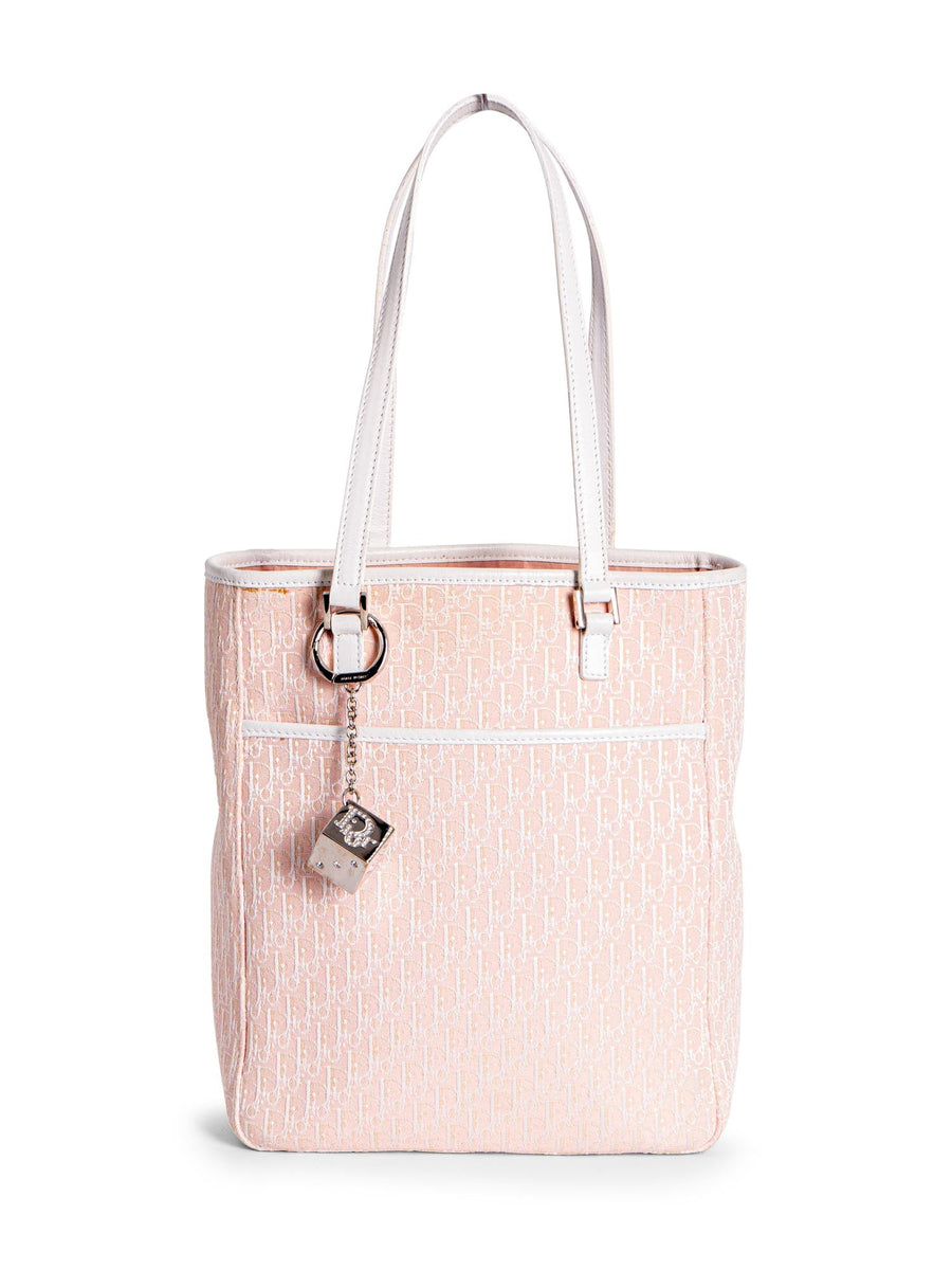 CHRISTIAN DIOR PINK OBLIQUE CANVAS CROSSBODY BAG