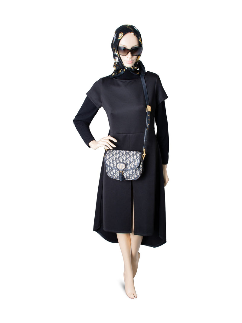 Christian Dior Oblique Jacquard Bobby Bag Blue-designer resale