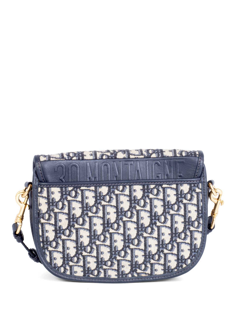 Christian Dior Oblique Jacquard Bobby Bag Blue-designer resale