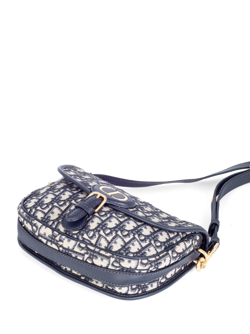 Christian Dior Oblique Jacquard Bobby Bag Blue-designer resale