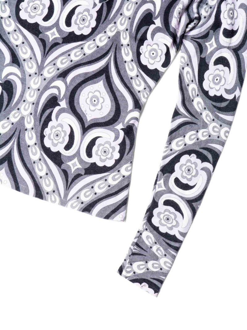 Emilio Pucci Cashmere House Print Sweater Black Purple-designer resale