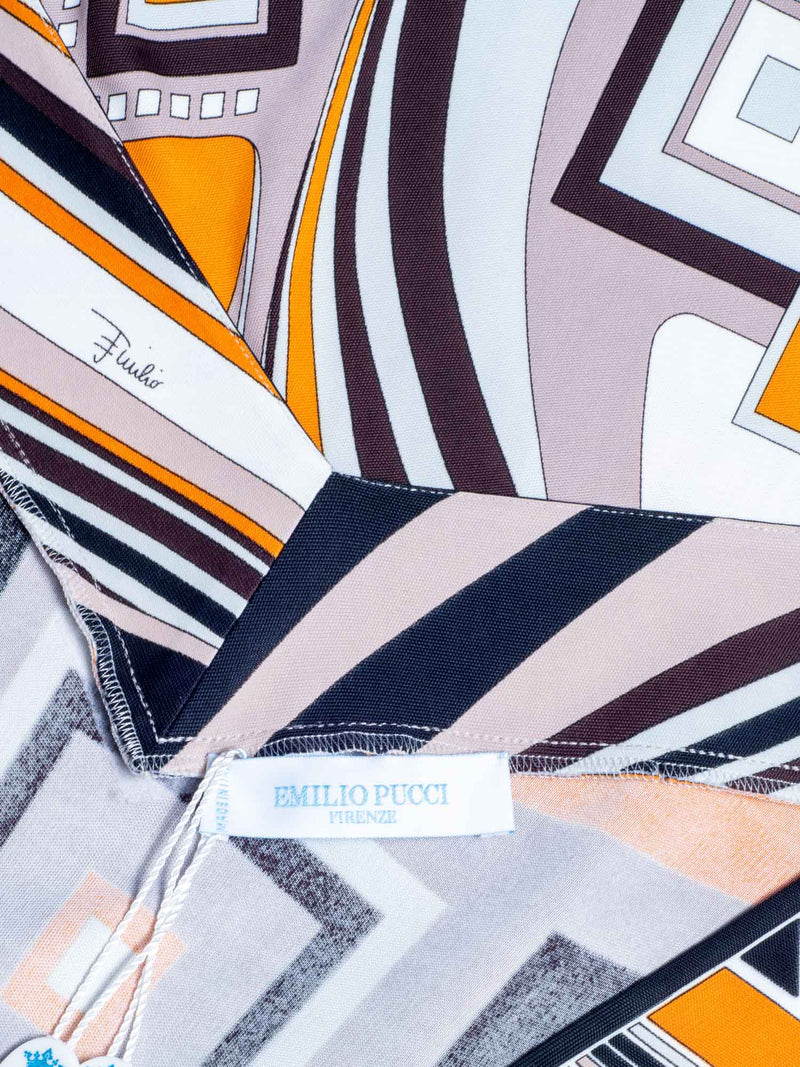 Emilio Pucci Signature Silk Midi Dress Multicolor-designer resale