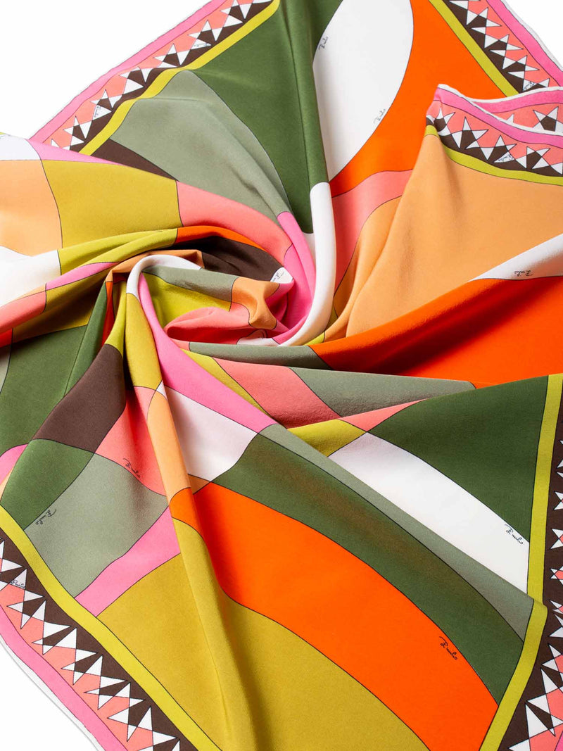 Emilio Pucci Vintage Silk Scarf Multicolor-designer resale