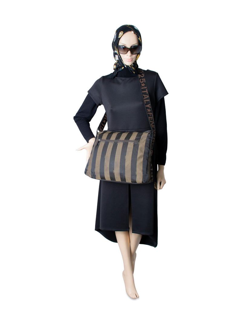 Fendi Canvas 1925 Large Messenger Bag Brown-designer resale