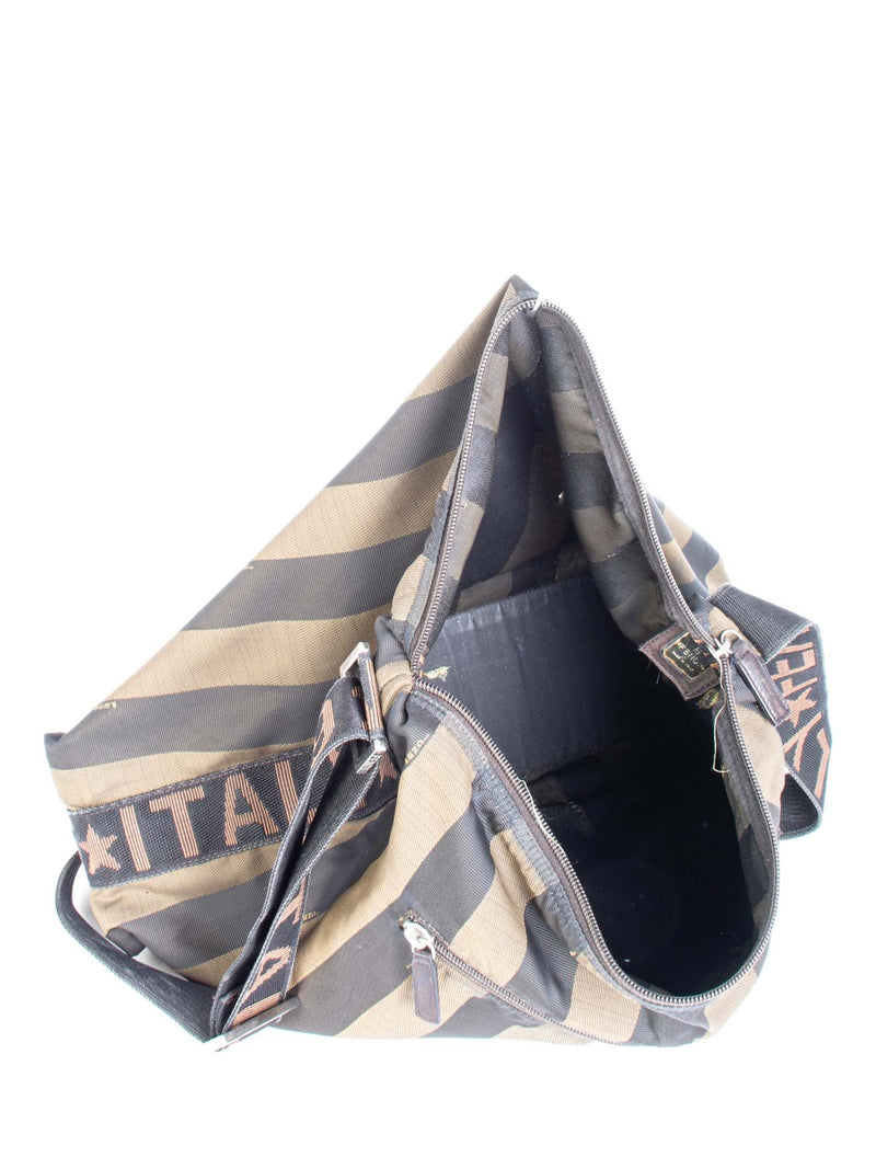 Fendi Canvas 1925 Large Messenger Bag Brown-designer resale