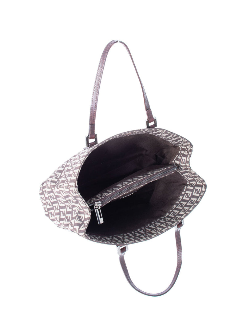 Fendi Zucca Canvas Mini Shopper Bag Brown-designer resale