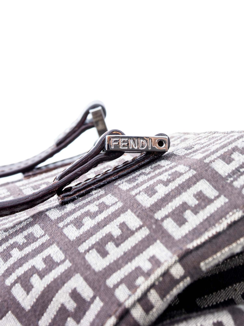 Fendi Zucca Canvas Mini Shopper Bag Brown-designer resale