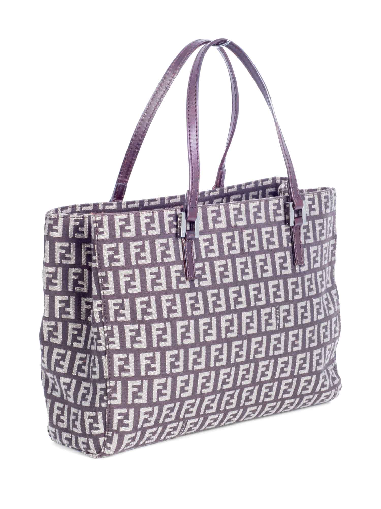 Fendi Zucca Canvas Mini Shopper Bag Brown-designer resale