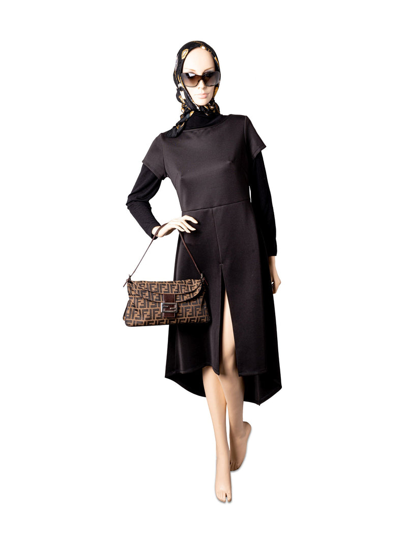 Fendi Zucca Mama Flap Bag Brown MM-designer resale